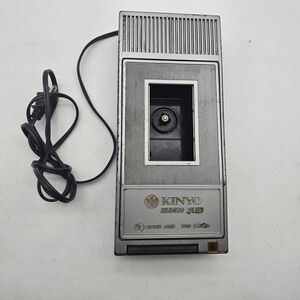 Vtg Kinyo Super Slim VHS Tape Rewinder UV-413 Silver VCR tested working